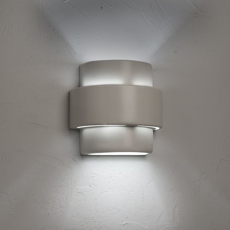 Luxury Lighting Fasciato 10in. High Ceramic Outdoor Wall Light, Matte Navajo 128-00 MNP u/d-7